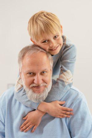 a man with his grandchild